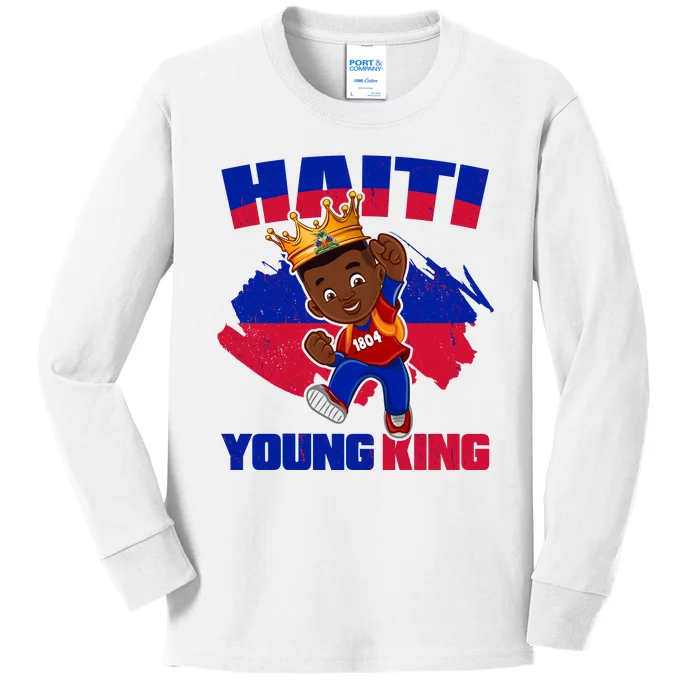 Haiti Young King 1804 Haiti Haitian Independence Kids Long Sleeve Shirt