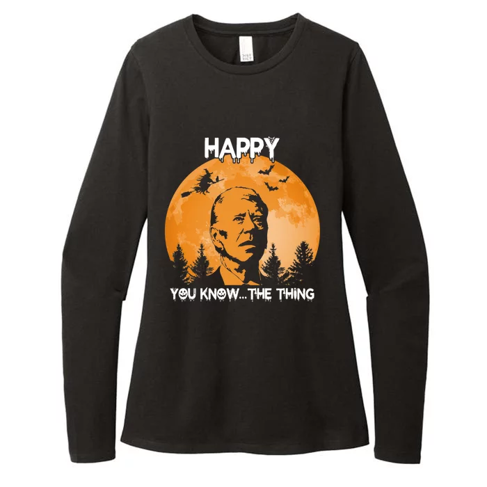 Happy You Know The Thing Funny Joe Biden Halloween Womens CVC Long Sleeve Shirt