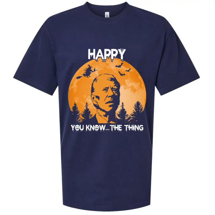 Happy You Know The Thing Funny Joe Biden Halloween Sueded Cloud Jersey T-Shirt