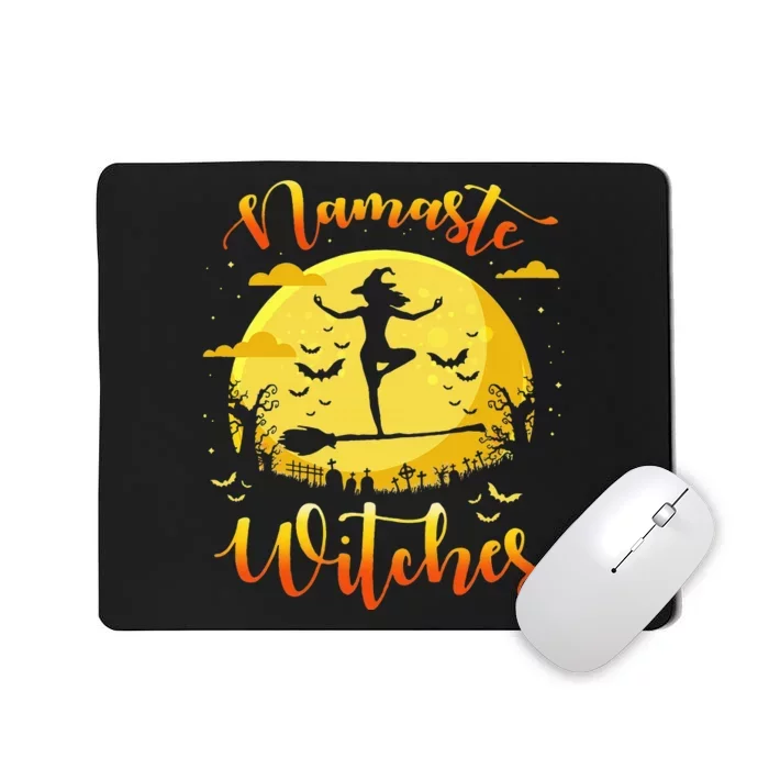 Halloween Yoga Lover Costume Gifts Namaste Witches Mousepad