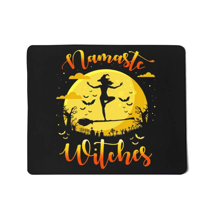 Halloween Yoga Lover Costume Gifts Namaste Witches Mousepad