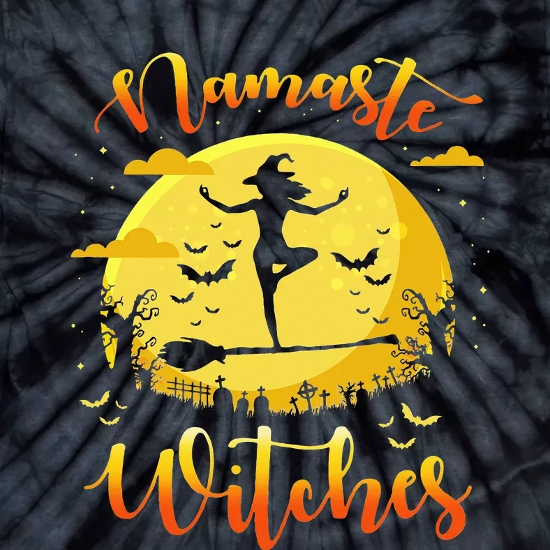 Halloween Yoga Lover Costume Gifts Namaste Witches Tie-Dye T-Shirt