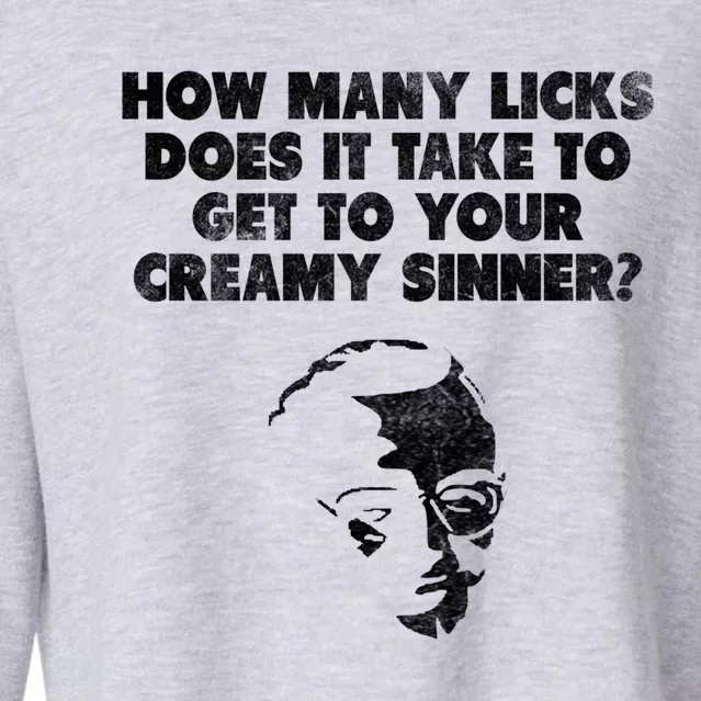 How Y Licks Does It Take To Get To Your Creamy Sinner? Great Gift Cropped Pullover Crew