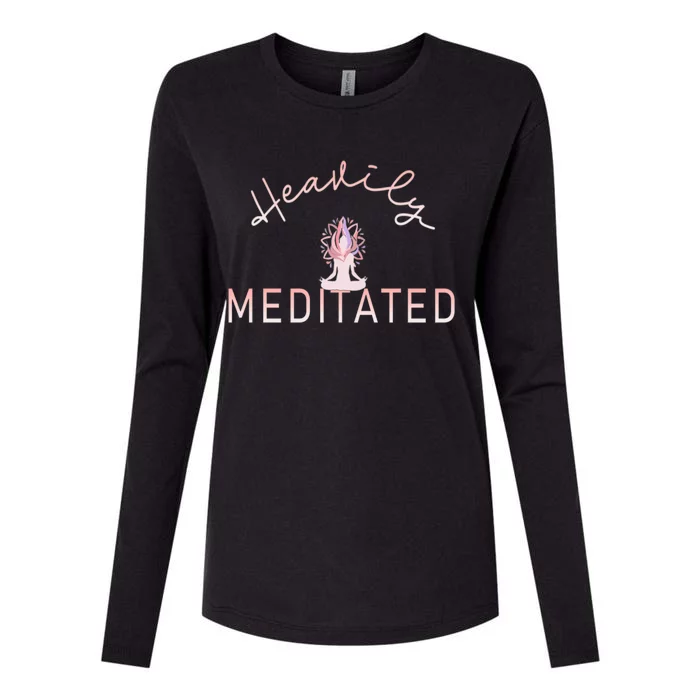 Heavily Yoga Meditated Gift Womens Cotton Relaxed Long Sleeve T-Shirt