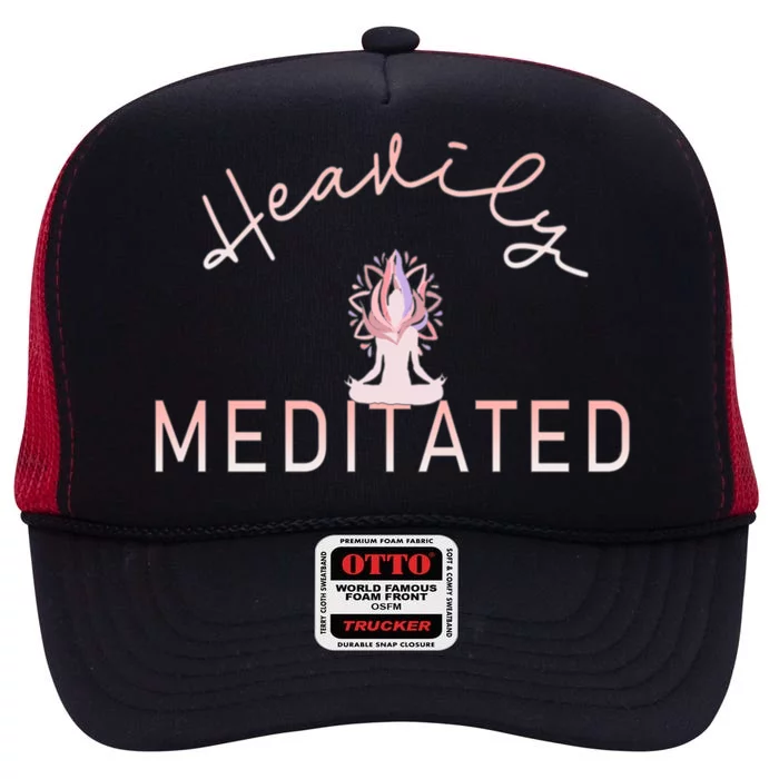 Heavily Yoga Meditated Gift High Crown Mesh Trucker Hat