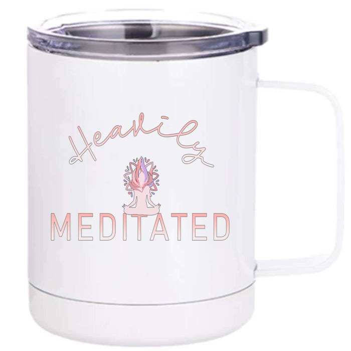 Heavily Yoga Meditated Gift Front & Back 12oz Stainless Steel Tumbler Cup