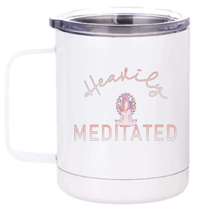 Heavily Yoga Meditated Gift Front & Back 12oz Stainless Steel Tumbler Cup