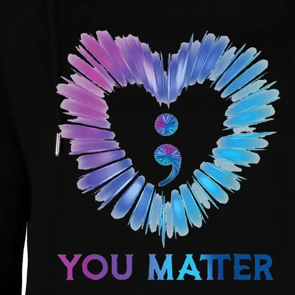 Heart You Matter 988 Suicide Prevention Awareness Womens Funnel Neck Pullover Hood