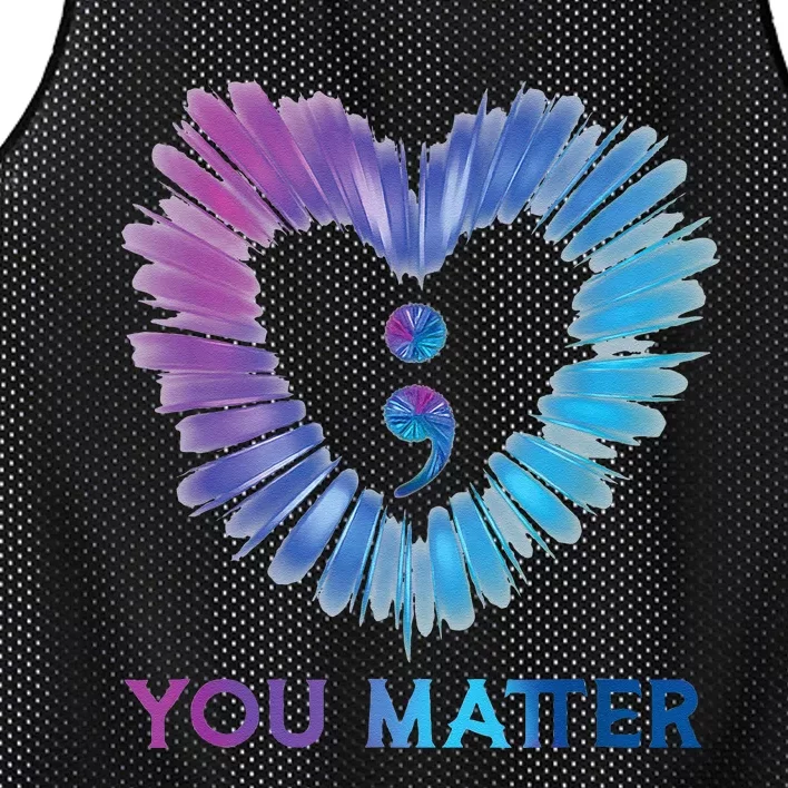 Heart You Matter 988 Suicide Prevention Awareness Mesh Reversible Basketball Jersey Tank