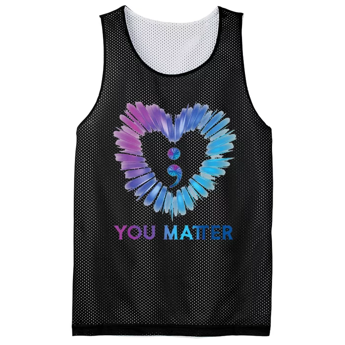 Heart You Matter 988 Suicide Prevention Awareness Mesh Reversible Basketball Jersey Tank