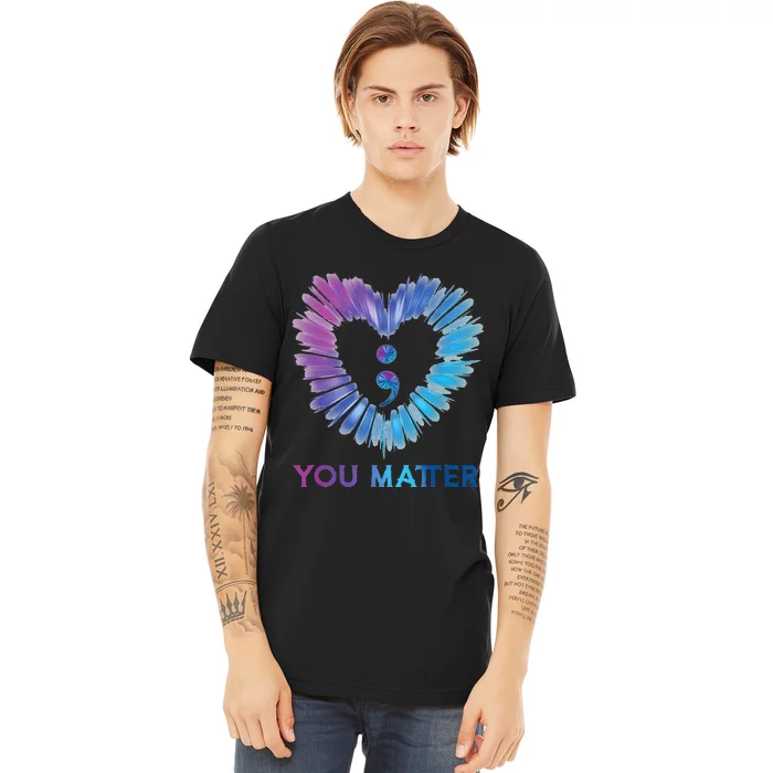 Heart You Matter 988 Suicide Prevention Awareness Premium T-Shirt