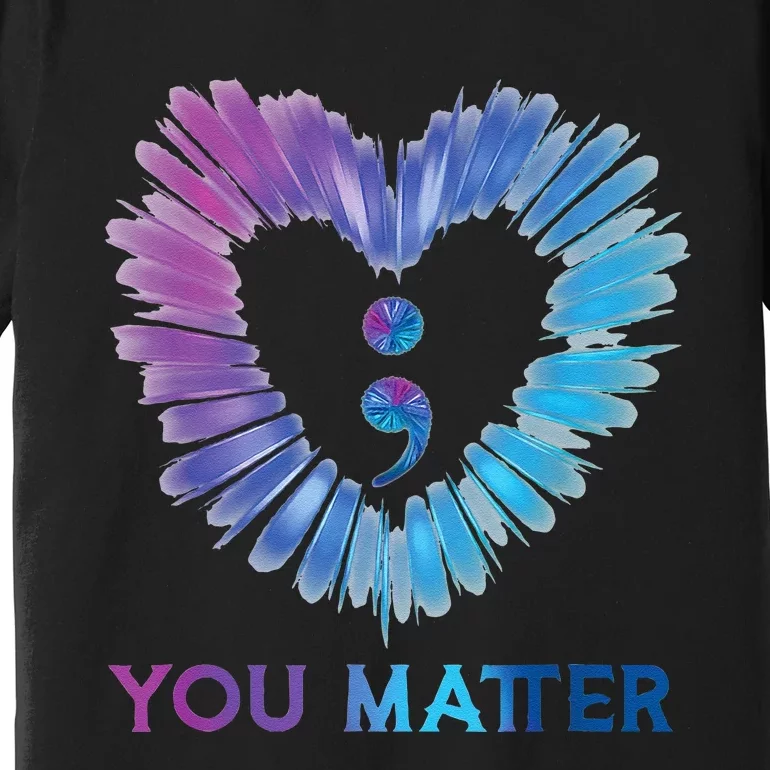 Heart You Matter 988 Suicide Prevention Awareness Premium T-Shirt