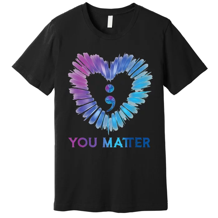 Heart You Matter 988 Suicide Prevention Awareness Premium T-Shirt