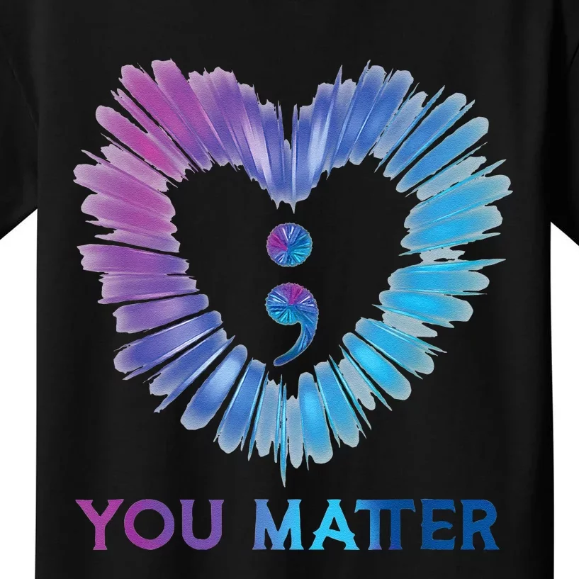 Heart You Matter 988 Suicide Prevention Awareness Kids T-Shirt