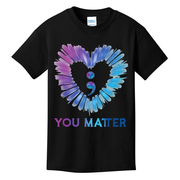 Heart You Matter 988 Suicide Prevention Awareness Kids T-Shirt