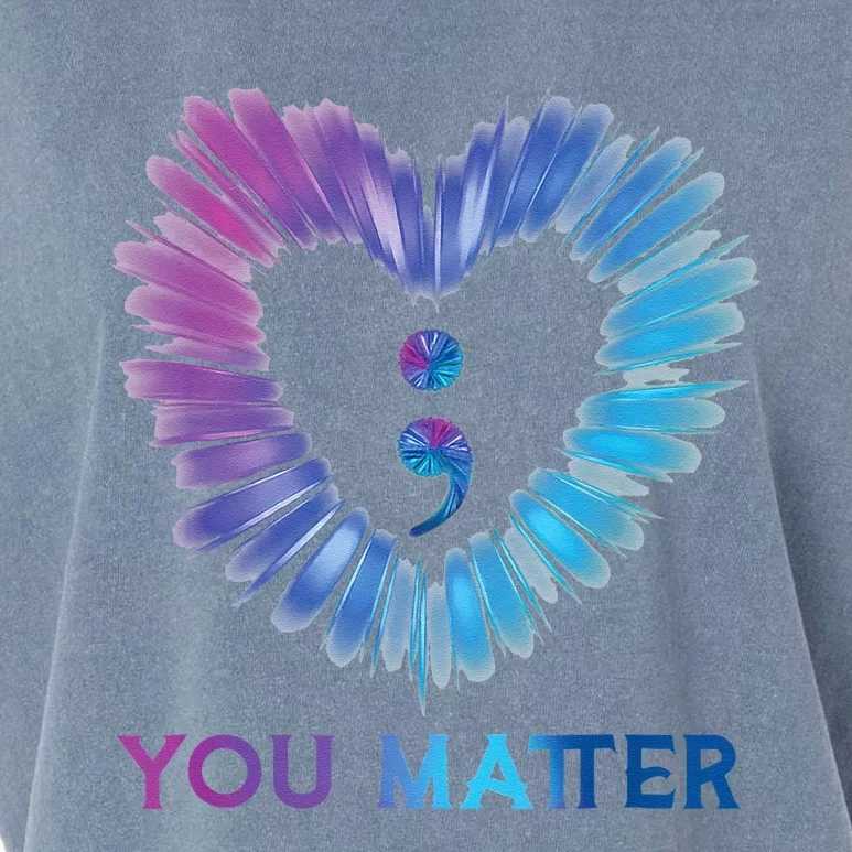 Heart You Matter 988 Suicide Prevention Awareness Garment-Dyed Women's Muscle Tee