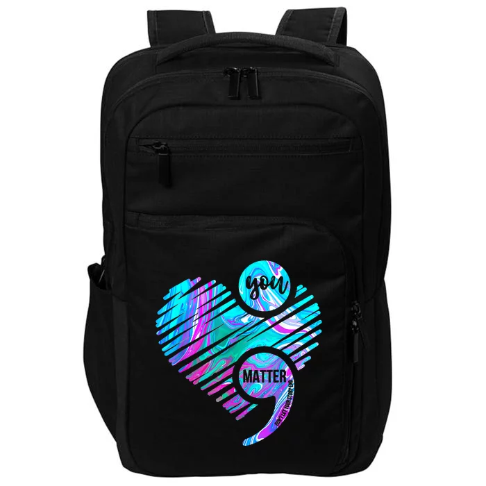 Heart You Matter Don't Let Story End Suicide Prevention Awareness Impact Tech Backpack