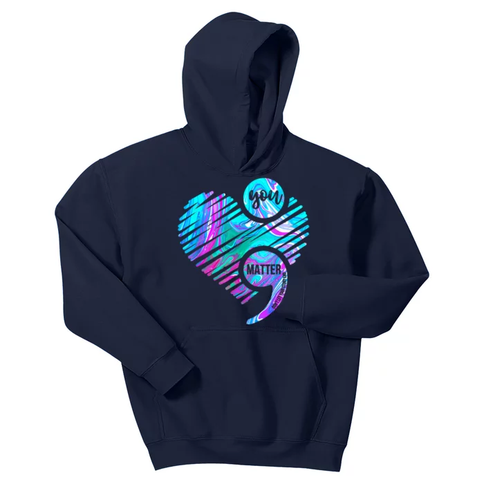 Heart You Matter Don't Let Story End Suicide Prevention Awareness Kids Hoodie