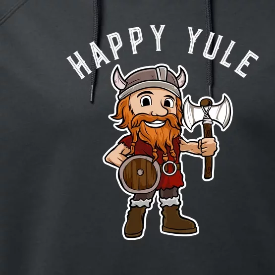 Happy Yule Norse Viking Pagan Christmas Performance Fleece Hoodie