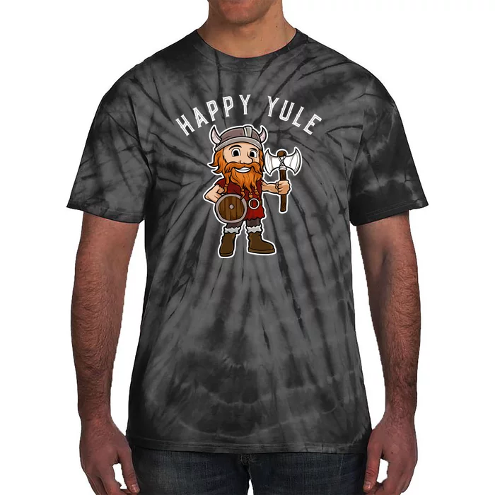 Happy Yule Norse Viking Pagan Christmas Tie-Dye T-Shirt