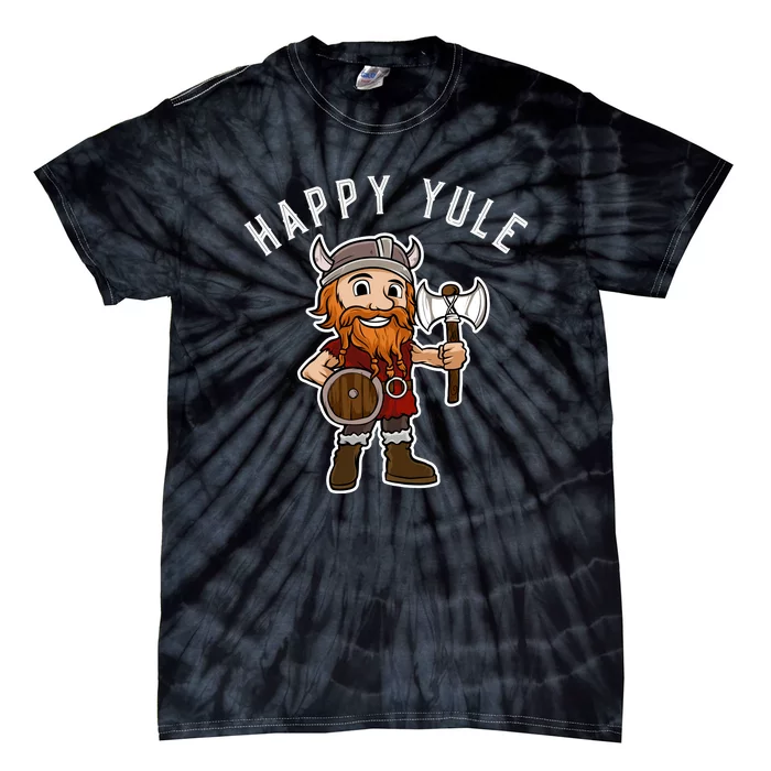 Happy Yule Norse Viking Pagan Christmas Tie-Dye T-Shirt