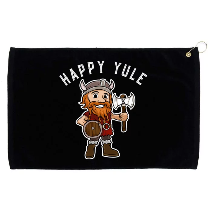 Happy Yule Norse Viking Pagan Christmas Grommeted Golf Towel