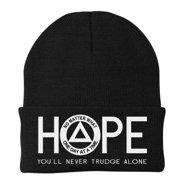 Hope YouLl Never Trudge Alone Sober Aa Na Sayings Gifts Knit Cap Winter Beanie