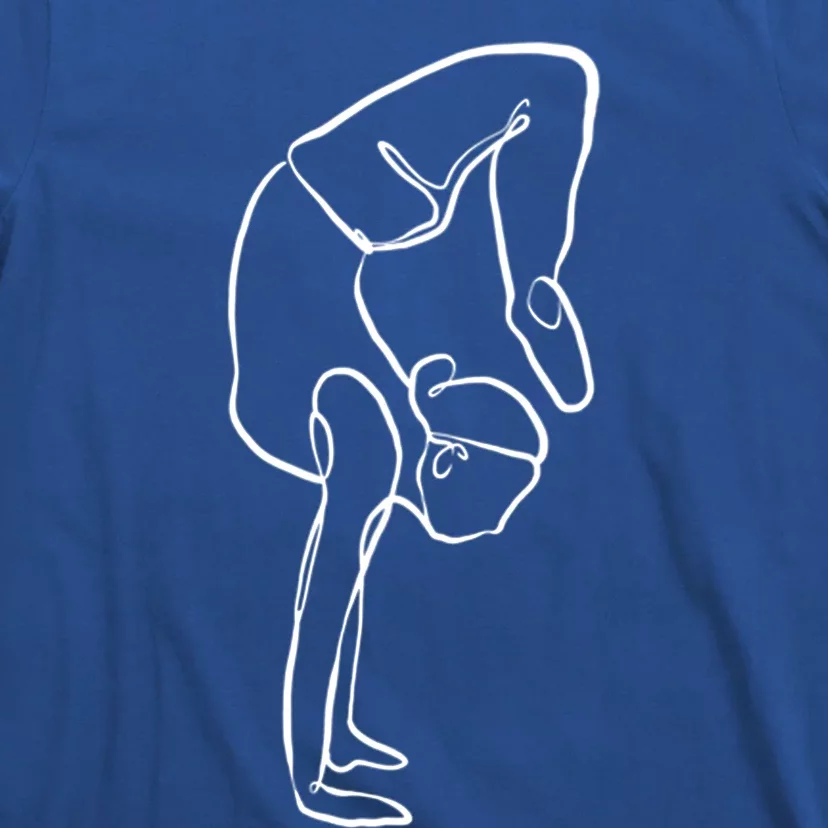 Handstand Yoga Position One Line Art Pilates Namaste Asana Gift T-Shirt