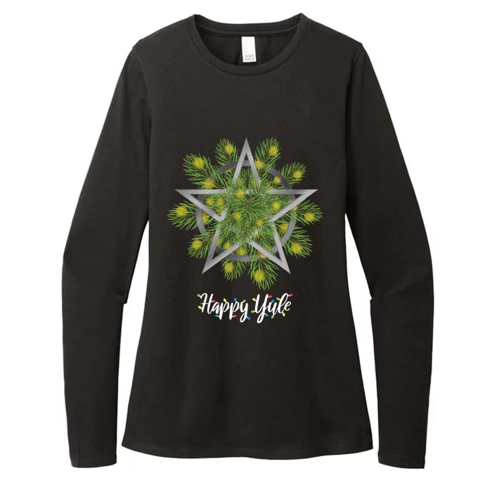 Happy Yule Pagan Christmas Winter Solstice Yuletide Womens CVC Long Sleeve Shirt