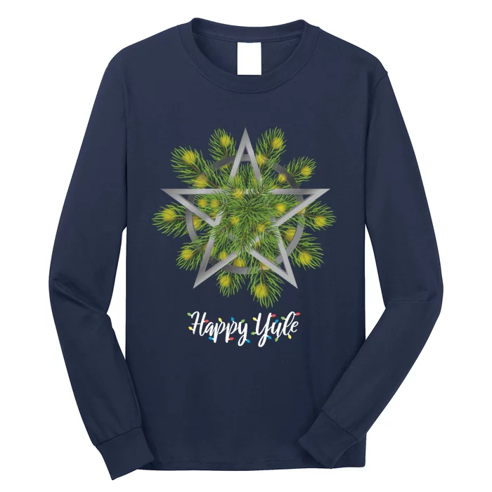 Happy Yule Pagan Christmas Winter Solstice Yuletide Long Sleeve Shirt