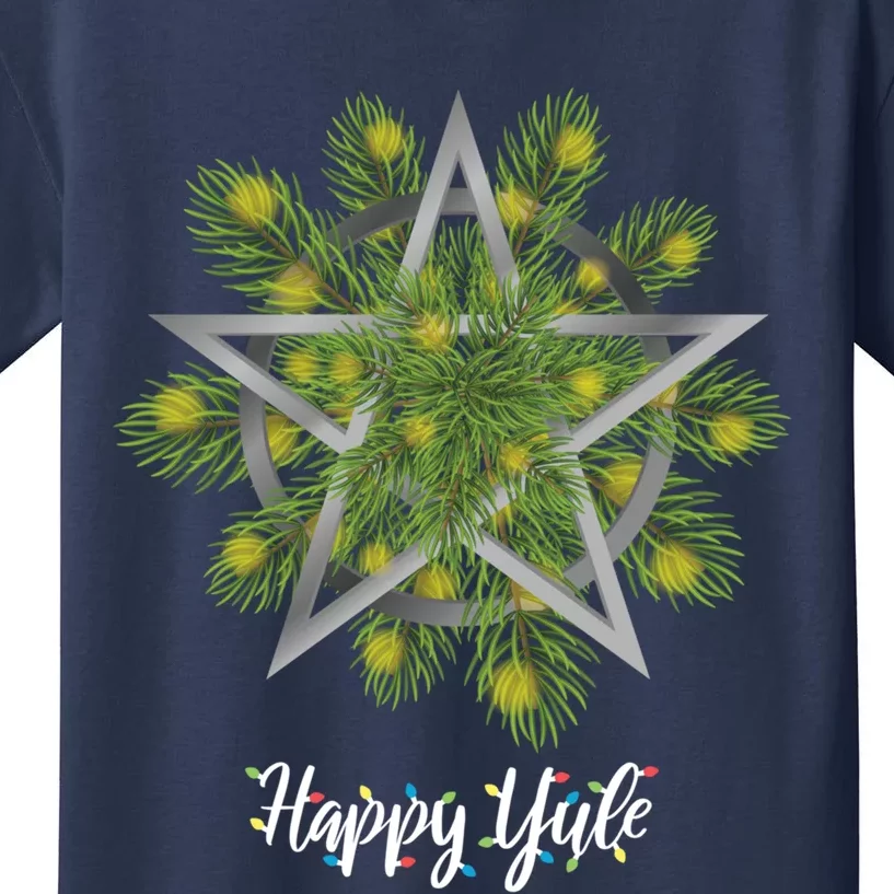 Happy Yule Pagan Christmas Winter Solstice Yuletide Kids T-Shirt