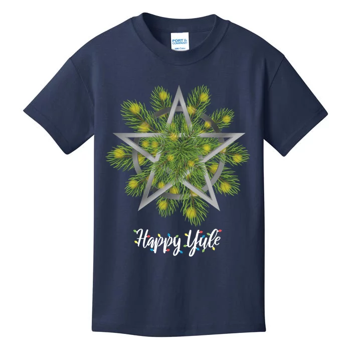 Happy Yule Pagan Christmas Winter Solstice Yuletide Kids T-Shirt