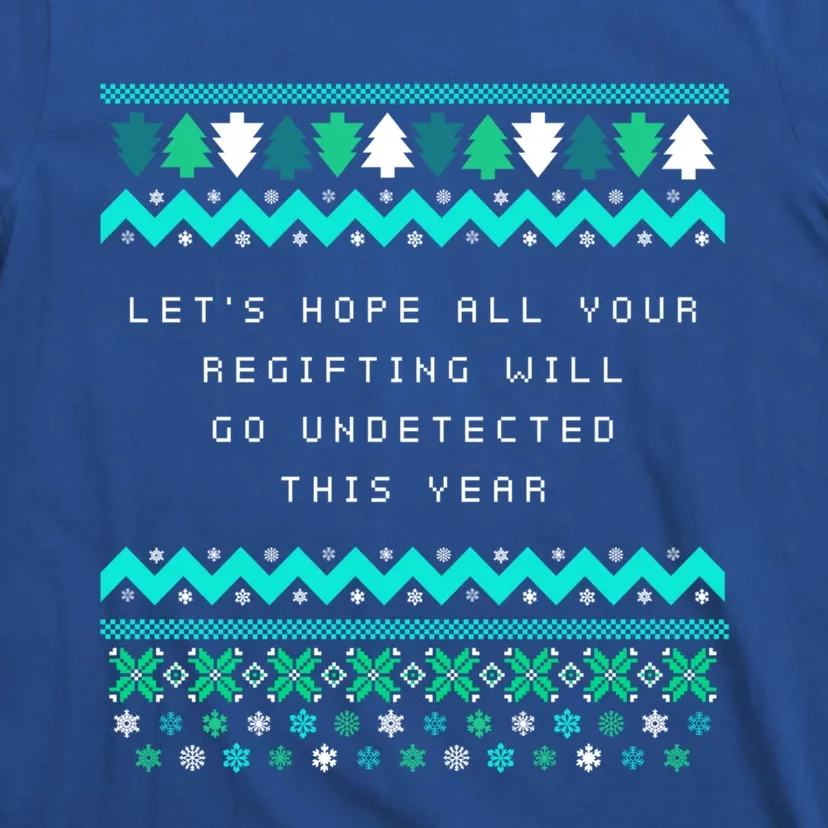 Hope Your Regifting Will Go Undetected Christmas Pun Xmas Meaningful Gift T-Shirt