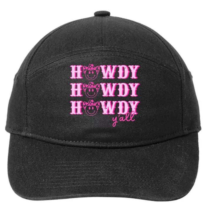 Howdy Y'all Rodeo Western Country Southern Cow Cow 7-Panel Snapback Hat