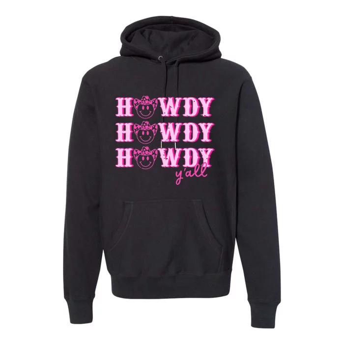 Howdy Y'all Rodeo Western Country Southern Cow Cow Premium Hoodie