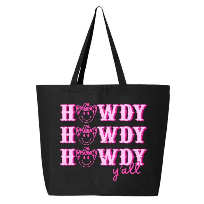 Howdy Y'all Rodeo Western Country Southern Cow Cow 25L Jumbo Tote