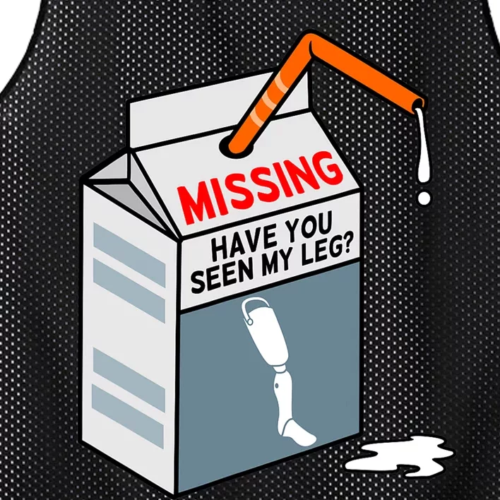 Have You Seen My Leg Fun Ampu Prosthetic Surgery Graphic Mesh Reversible Basketball Jersey Tank