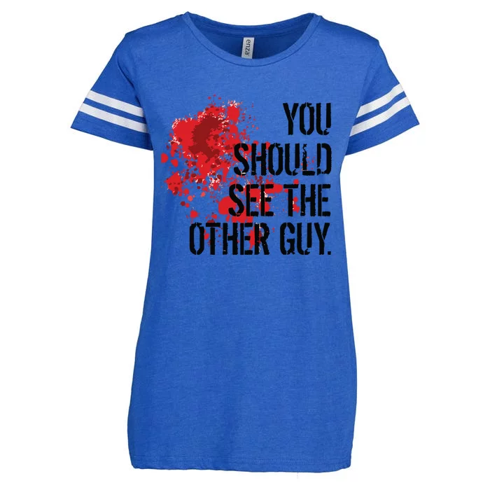 Halloween You Should See The Other Guy Enza Ladies Jersey Football T-Shirt