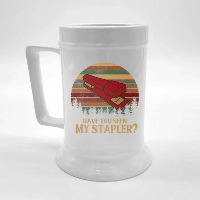 Have You Seen My Stapler? Office Space Quote Vintage Front & Back Beer Stein