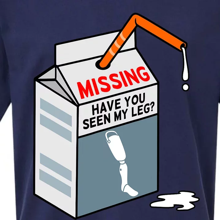 Have You Seen My Leg Fun Ampu Prosthetic Surgery Graphic Sueded Cloud Jersey T-Shirt