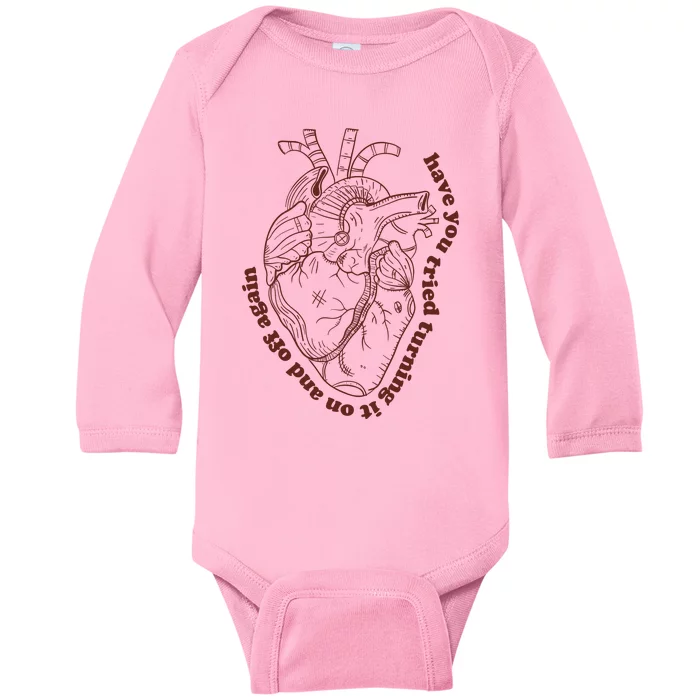 Have You Tired Heart Anatomy Cardiac Surgeon Baby Long Sleeve Bodysuit