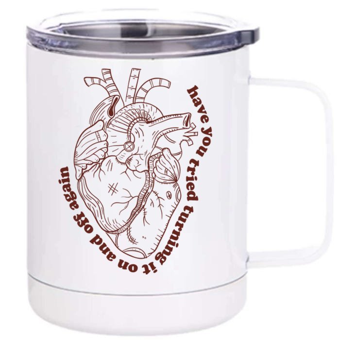 Have You Tired Heart Anatomy Cardiac Surgeon Front & Back 12oz Stainless Steel Tumbler Cup