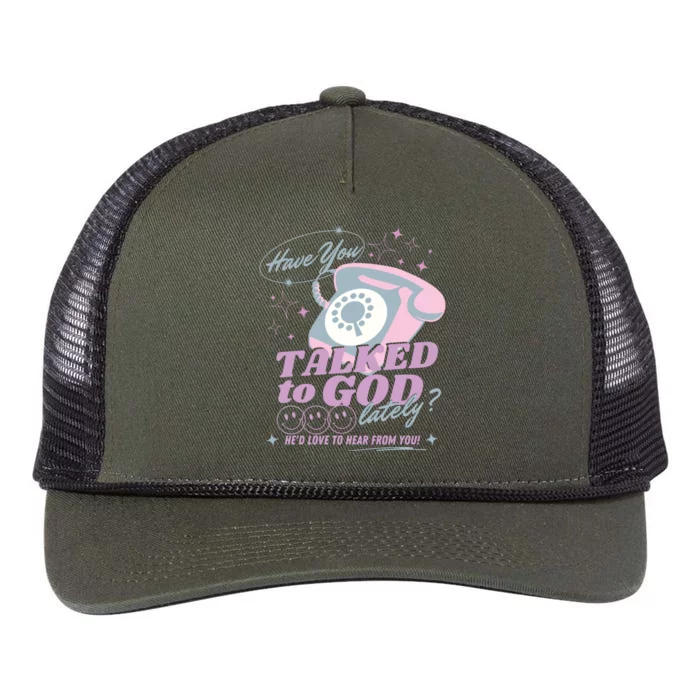 Have You Talked To God Lately Oversized Christian God Retro Rope Trucker Hat Cap