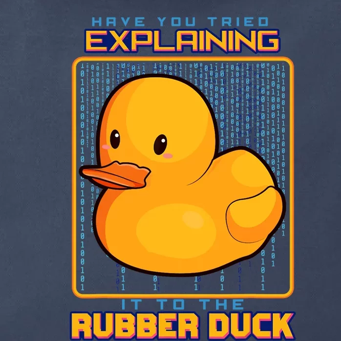 Have You Tried Explaining It To A Rubber Duck Web Developer Zip Tote Bag