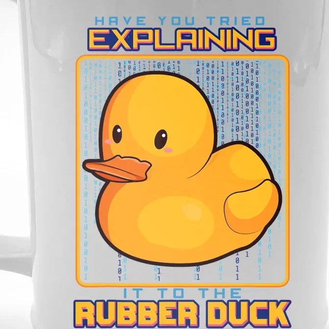 Have You Tried Explaining It To A Rubber Duck Web Developer Front & Back Beer Stein