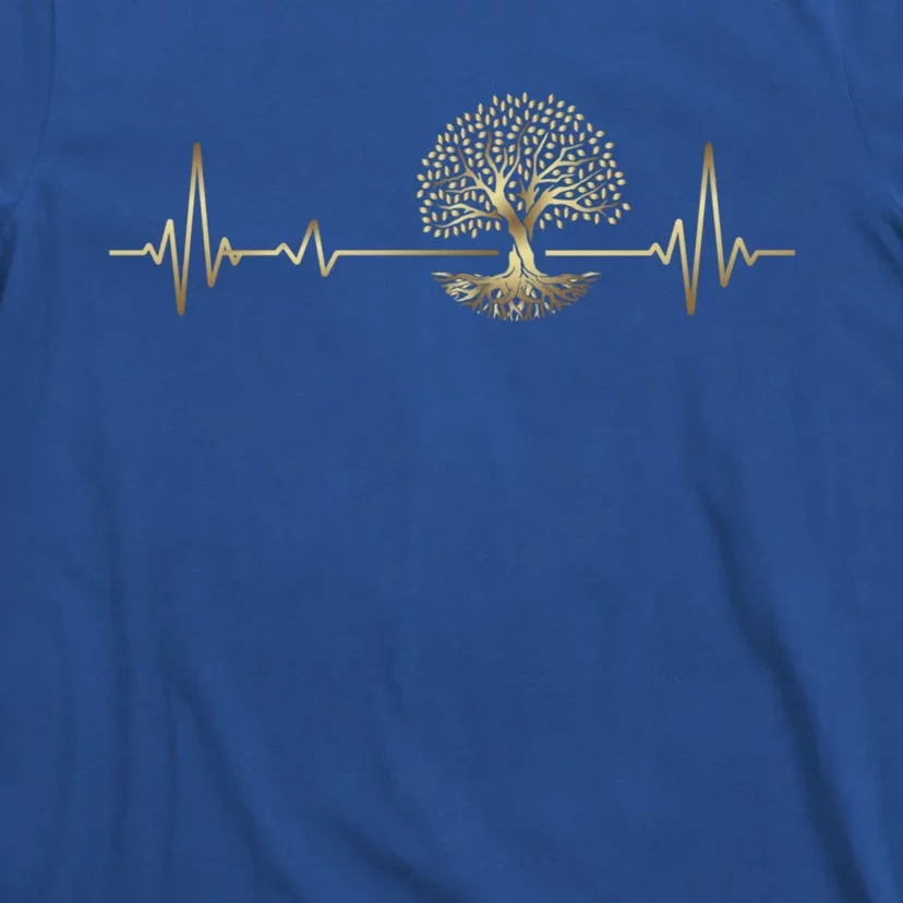 Heartbeat Yggdrasil Tree Of Life Viking Runes Gift T-Shirt