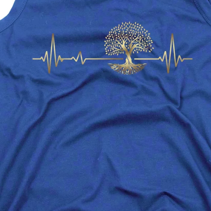 Heartbeat Yggdrasil Tree Of Life Viking Runes Gift Tank Top