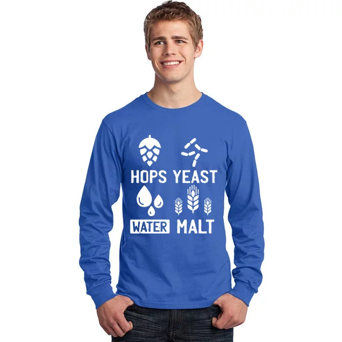 Hops Yeast Water Malt Beer Gift Tall Long Sleeve T-Shirt