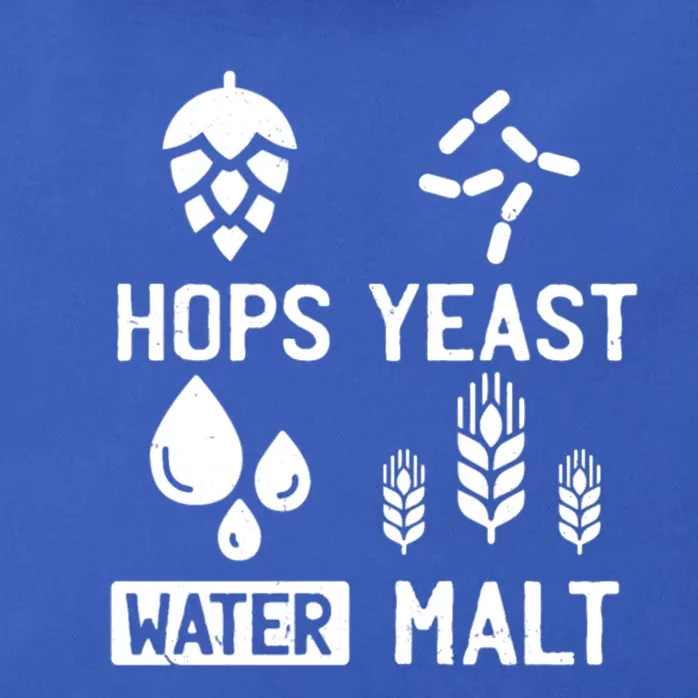 Hops Yeast Water Malt Beer Gift Zip Tote Bag