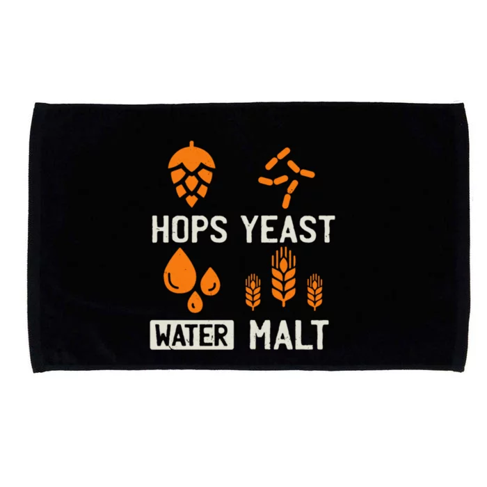 Hops Yeast Water Malt Beer Funny Gift Microfiber Hand Towel